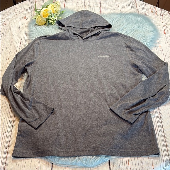 Eddie Bauer Grey Free Dry Lightweight Hoodie sz M - Picture 1 of 10